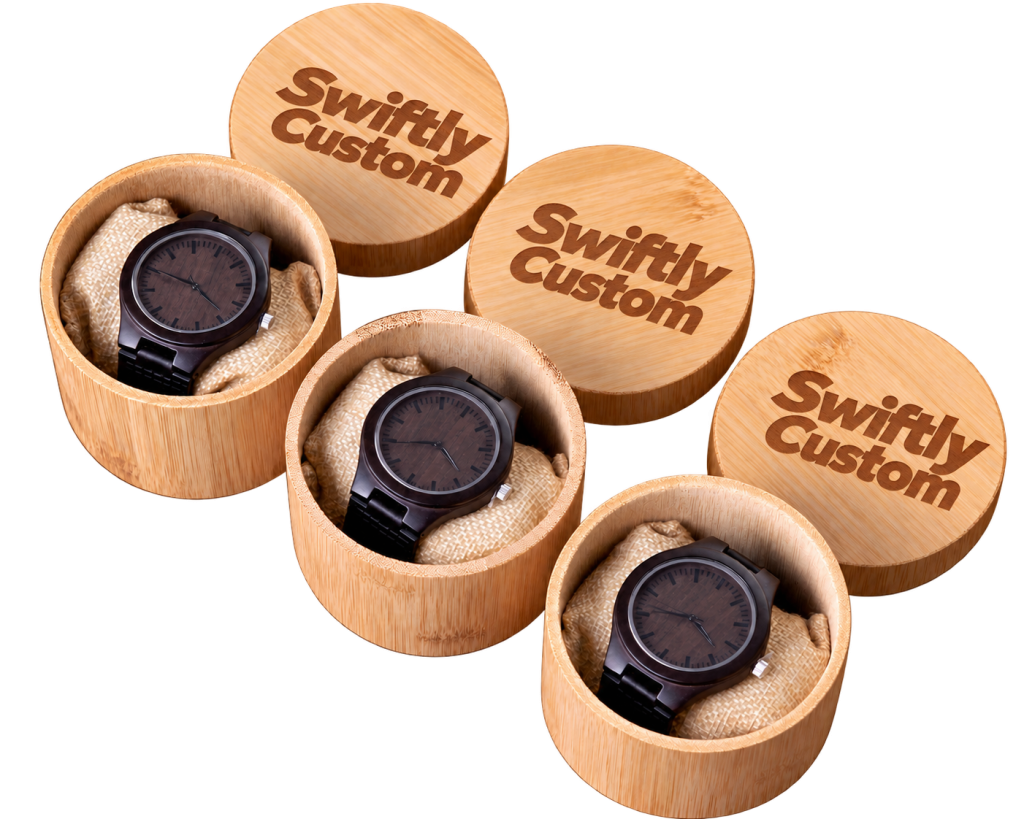 Custom Logo Wooden Watch Gift Box Set